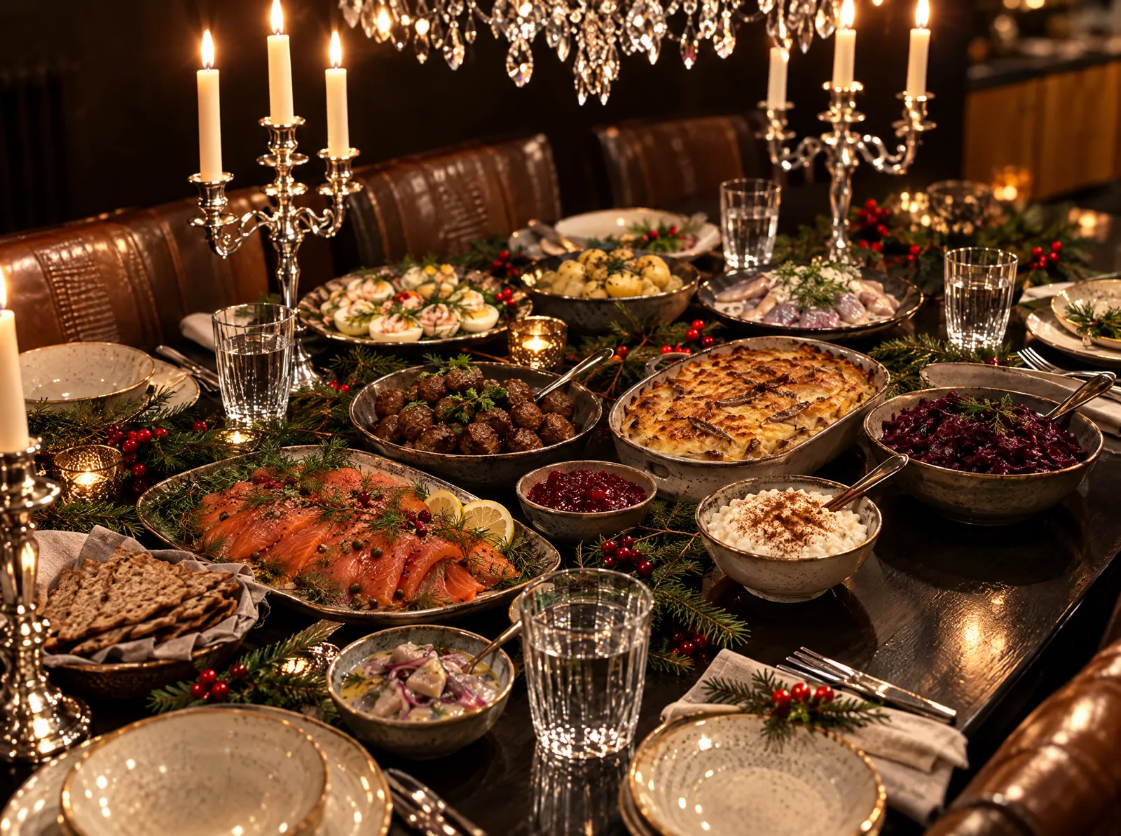 Julbordet – gravlax, köttbullar, Janssons och sill